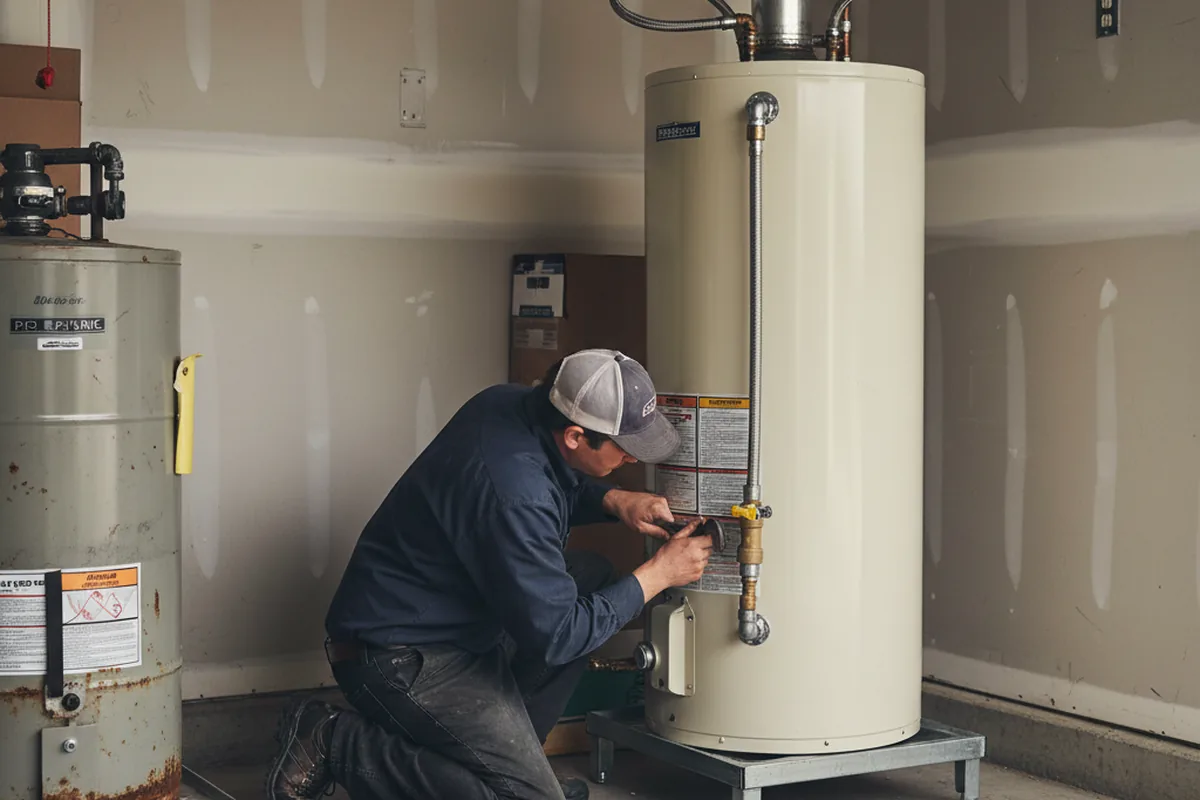 Water heater and shutoff valve replacement in Spring House